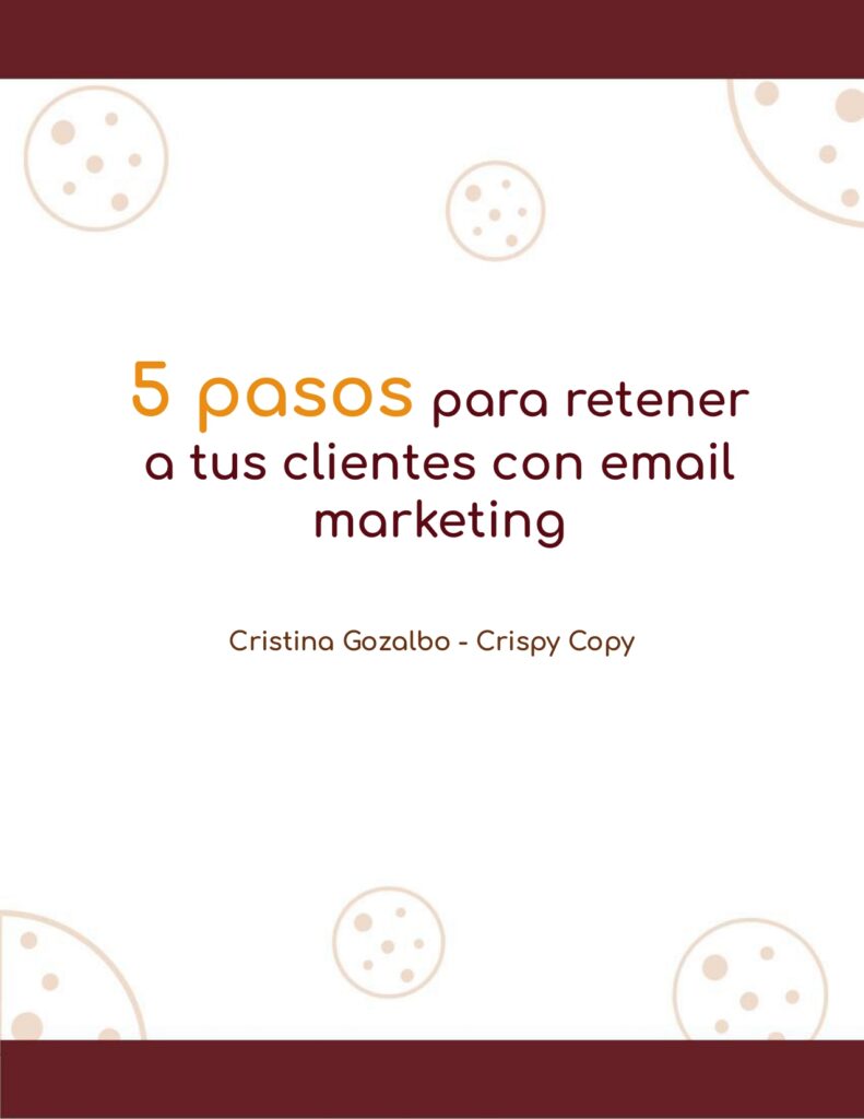 Portada del pdf 5 pasos para retener a tus clientes con email marketing